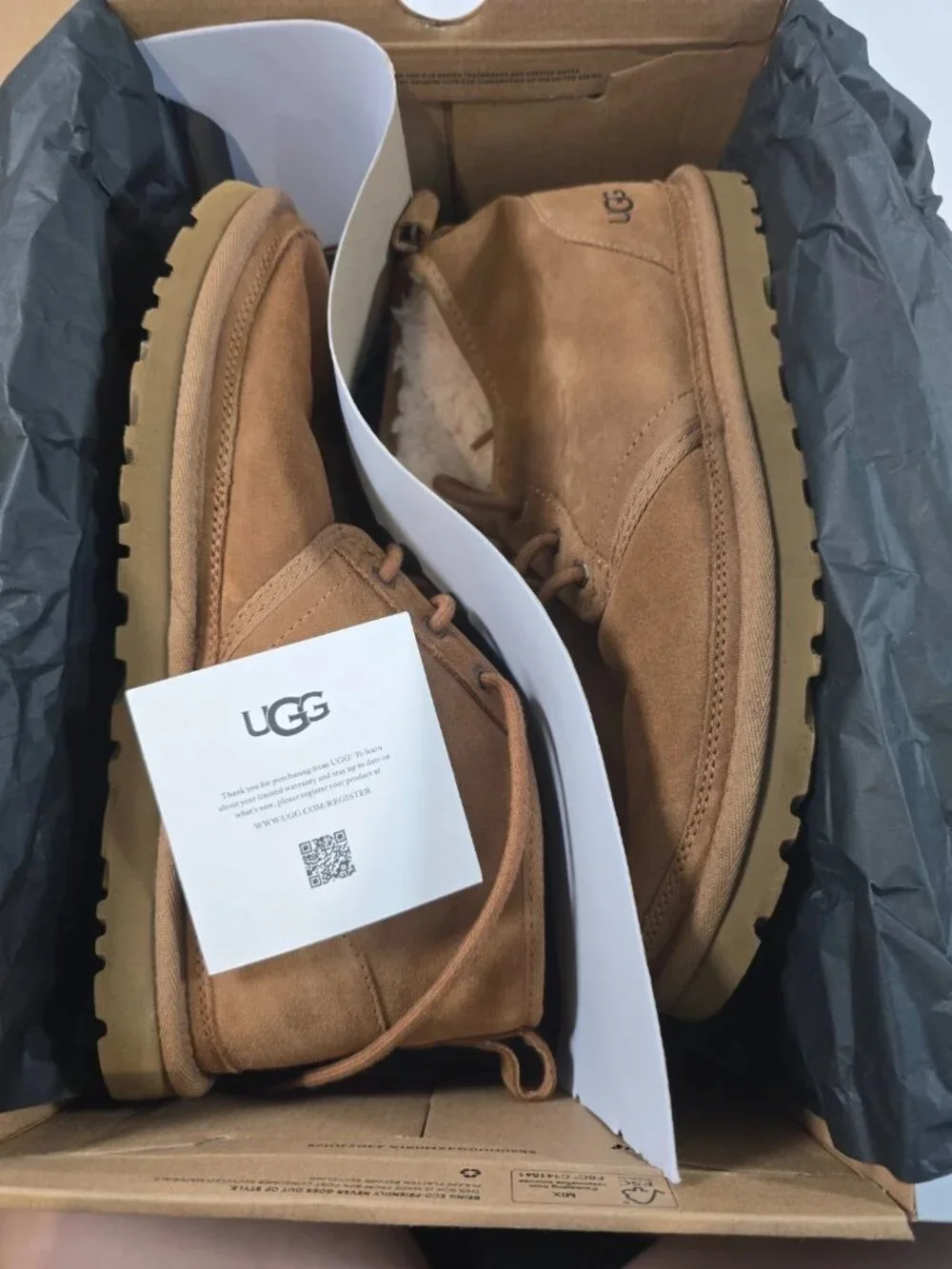 UGG Neumel Suede Chukka Boots Chestnut Brown Men's 9